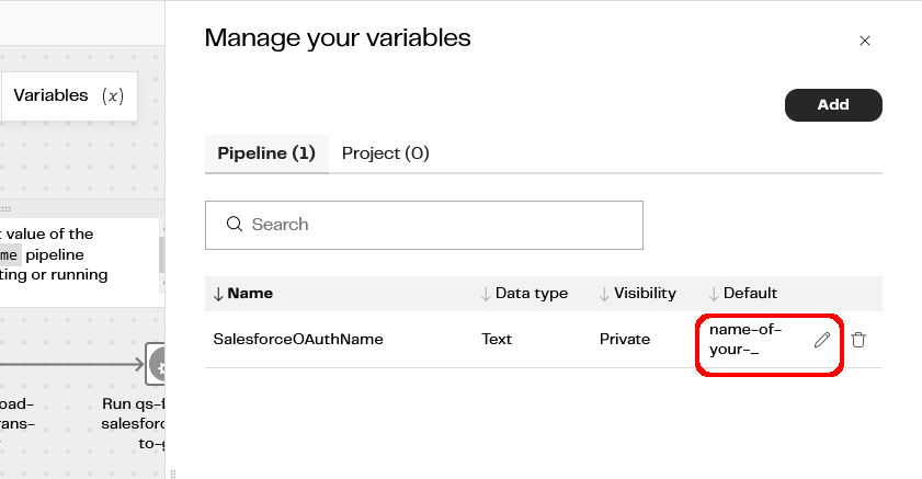 Image ofSet pipeline variable default value
