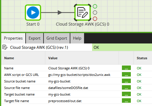 Cloud Storage AWK GCS