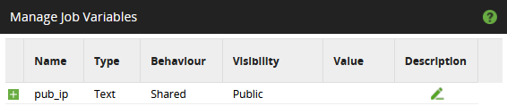 IP Address Job Variable