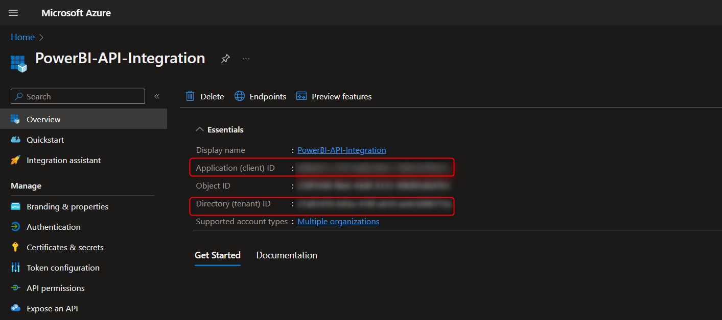 Azure Service Principal Configuration