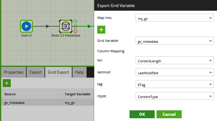 Grid Variable Export Mapping